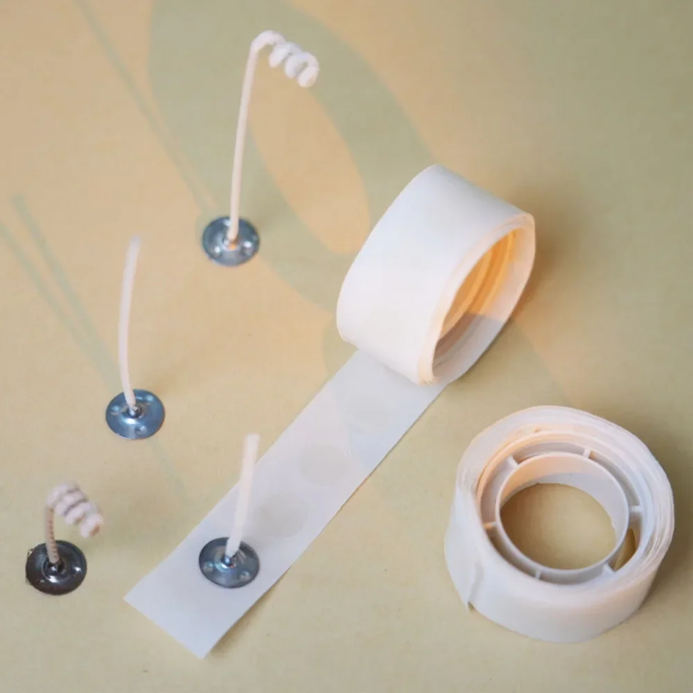 Candle Making Items - 100 titik/gulungan stiker sumbu lilin 10mm,