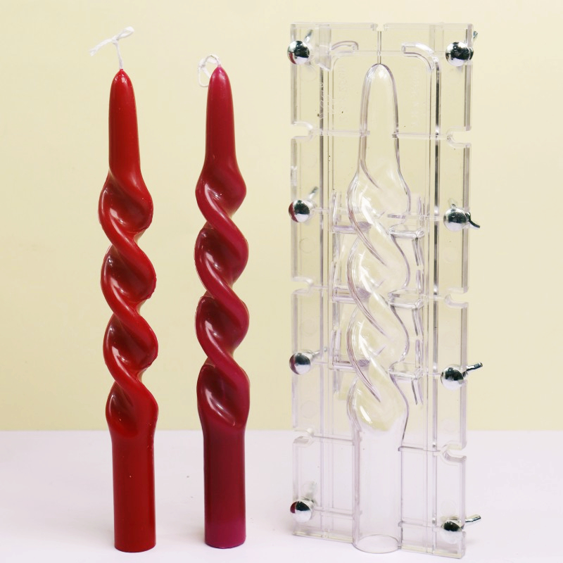 Candle Making Diy Kit - Memutar Garis Kolom Akrilik Cetakan Lilin