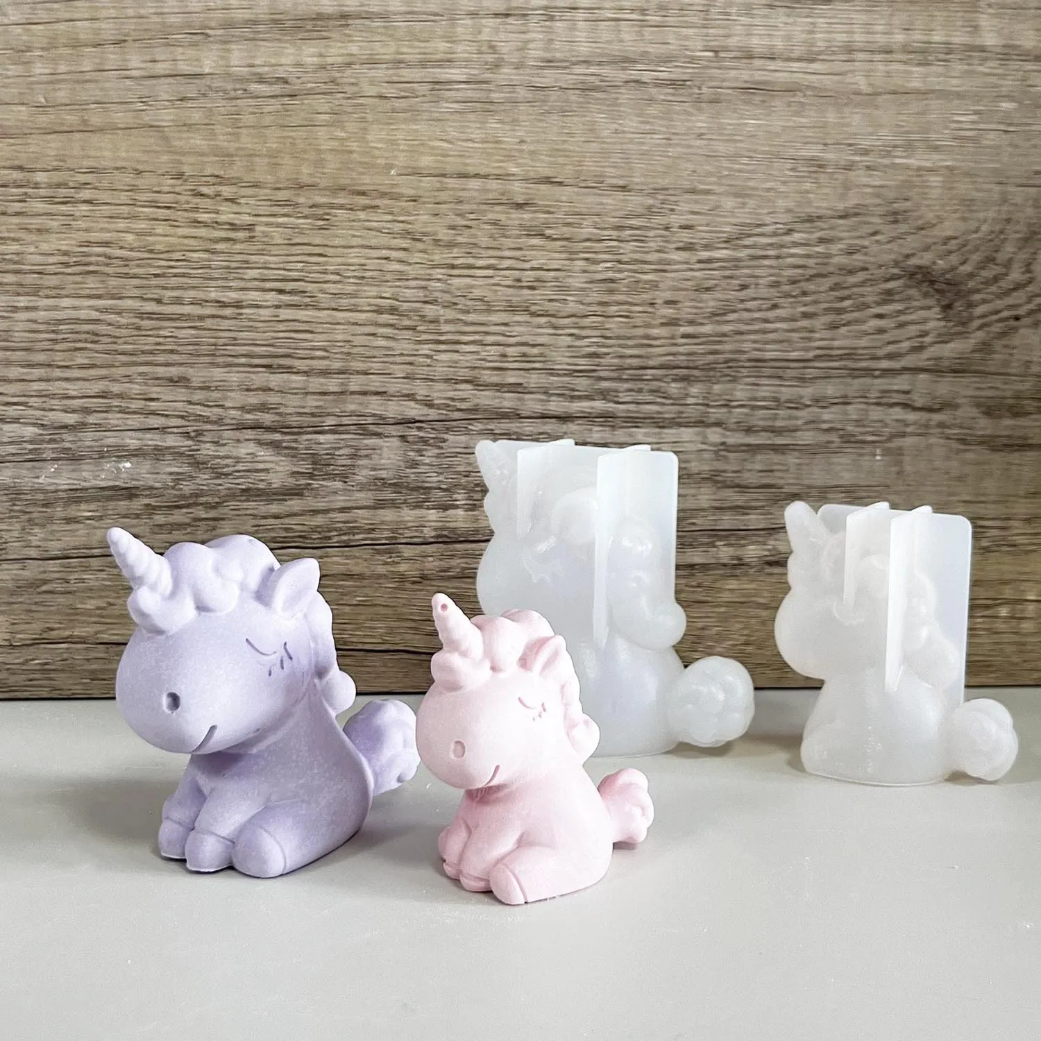 Candle Making Items - 3D silikon geometris Unicorn kucing rusa