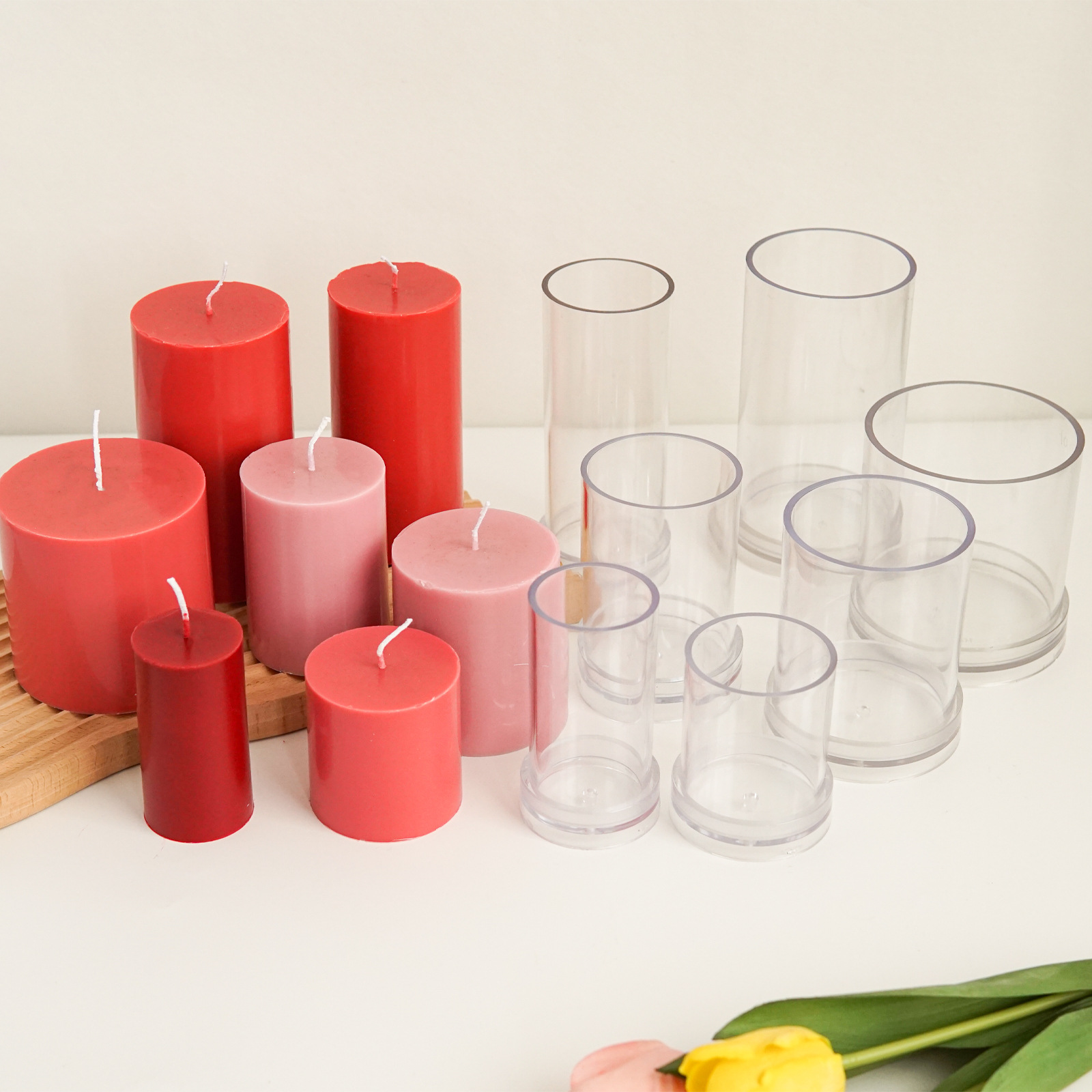 Candle Making Diy Kit - Berbagai 3D Silinder Cetakan Lilin Plastik