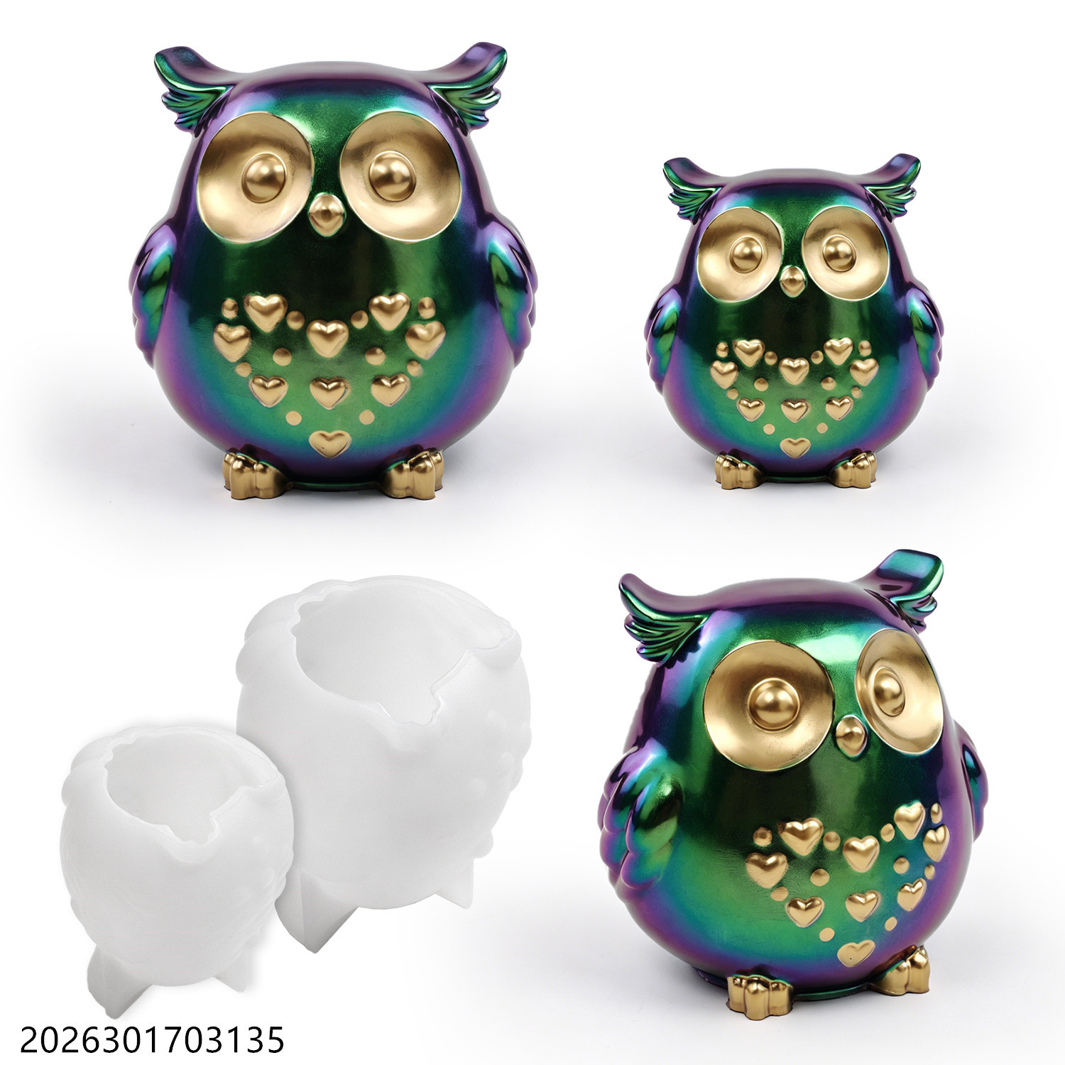 Candle Making Items - Cetakan Silikon Burung Hantu 3D Bentuk
