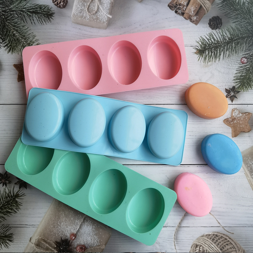Candle Making Diy Kit - 4 Lubang Oval Buatan Tangan Sabun
