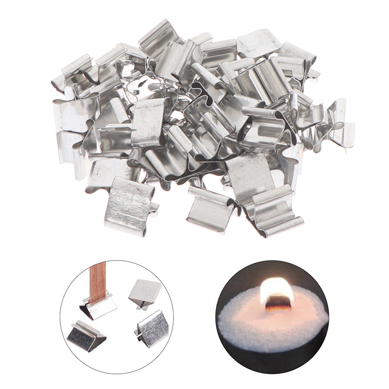 Candle Making Diy Kit - 50 buah Penjepit Alas Sumbu Lilin